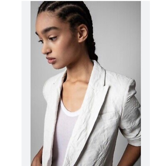 ISO- Zadig & Voltaire Visio Cuir Jacket in Judo. - Picture 4 of 4